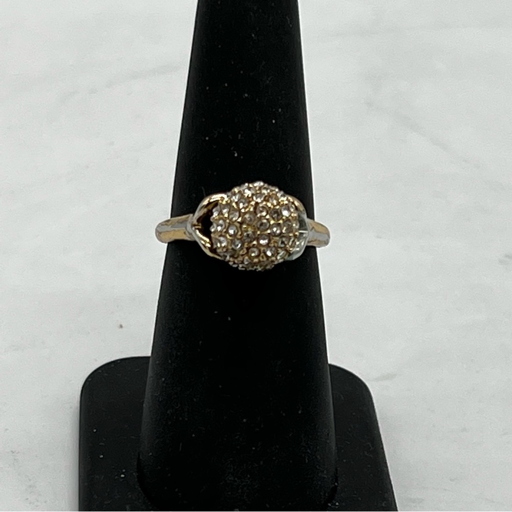 Jewelmint Goldtone Rhinestones Ball Ring